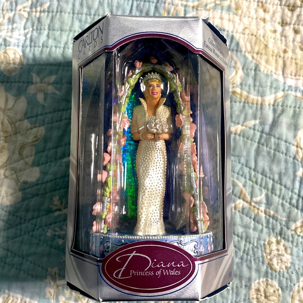Vintage Princess Diana collectible Christmas ornament in original box